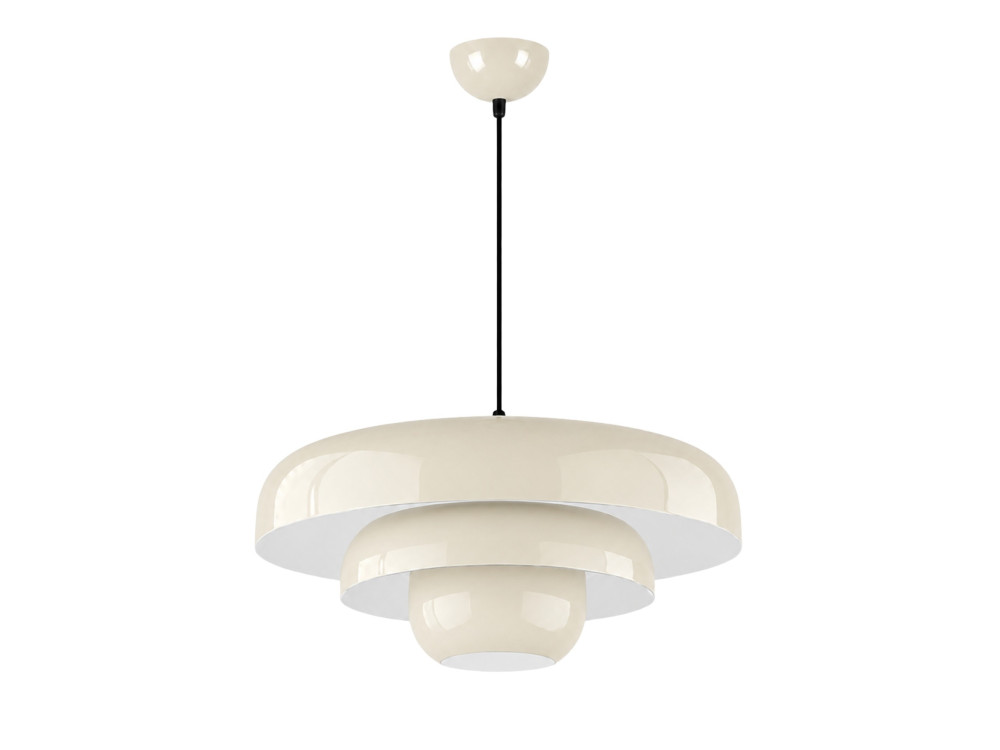 "Layer" Metal Pendant Light - 43 x 43 cm - Beige