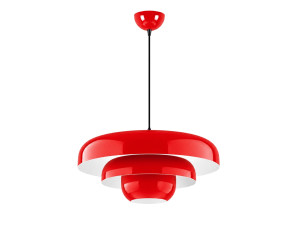 "Layer" Metal Pendant Light - 43 x 43 cm - Red