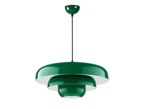 "Layer" Metal Pendant Light - 43 x 43 cm - Dark Green