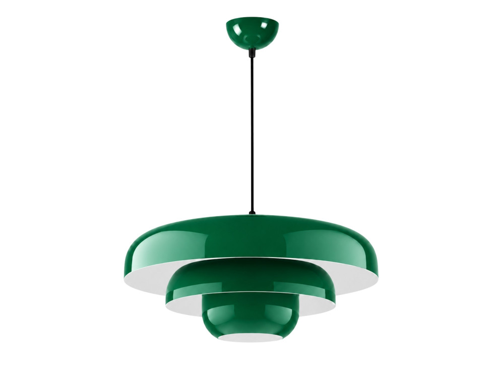 "Layer" Metal Pendant Light - 43 x 43 cm - Dark Green