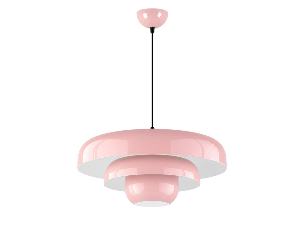 "Layer" Metal Pendant Light - 43 x 43 cm - Pink