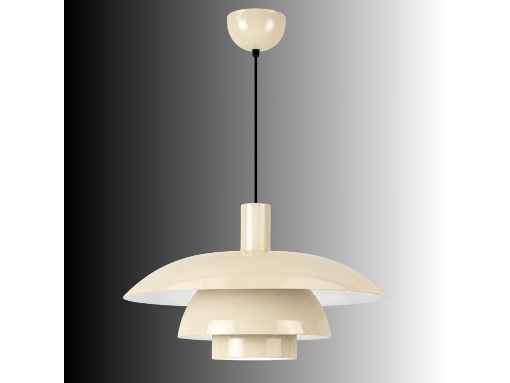 "Layer" Metal Pendant Light - 45 x 45 cm - Beige