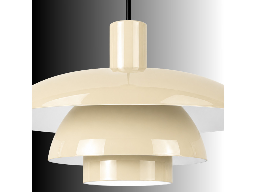 "Layer" Metal Pendant Light - 45 x 45 cm - Beige