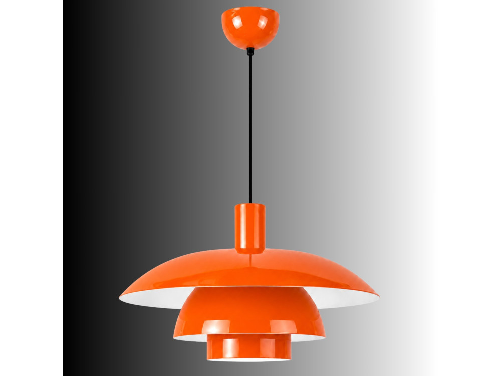 "Layer" Metal Pendant Light - 45 x 45 cm - Orange