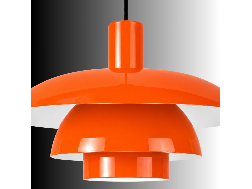 "Layer" Metal Pendant Light - 45 x 45 cm - Orange