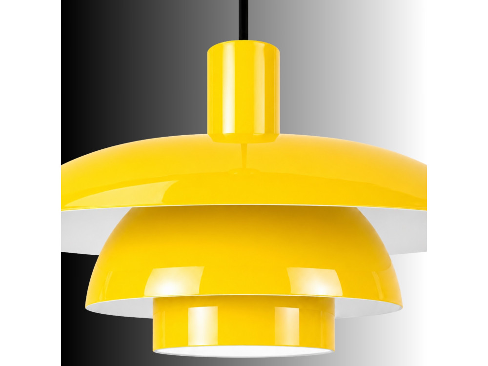 "Layer" Metal Pendant Light - 45 x 45 cm - Yellow