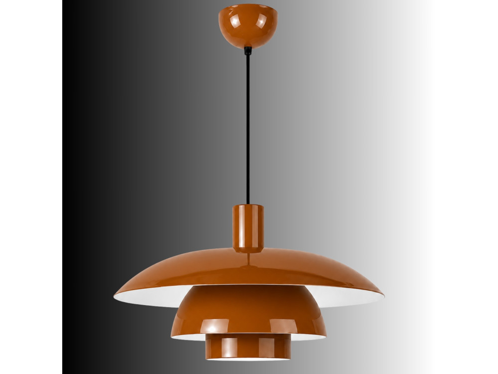 "Layer" Metal Pendant Light - 45 x 45 cm - Brown