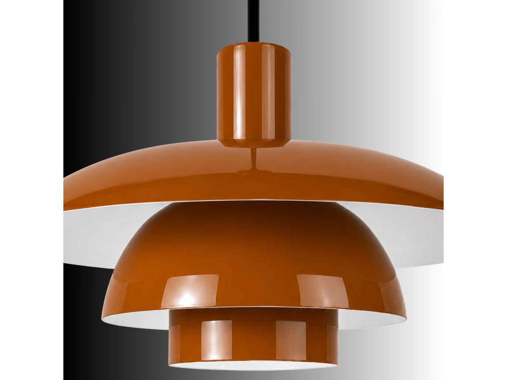 "Layer" Metal Pendant Light - 45 x 45 cm - Brown