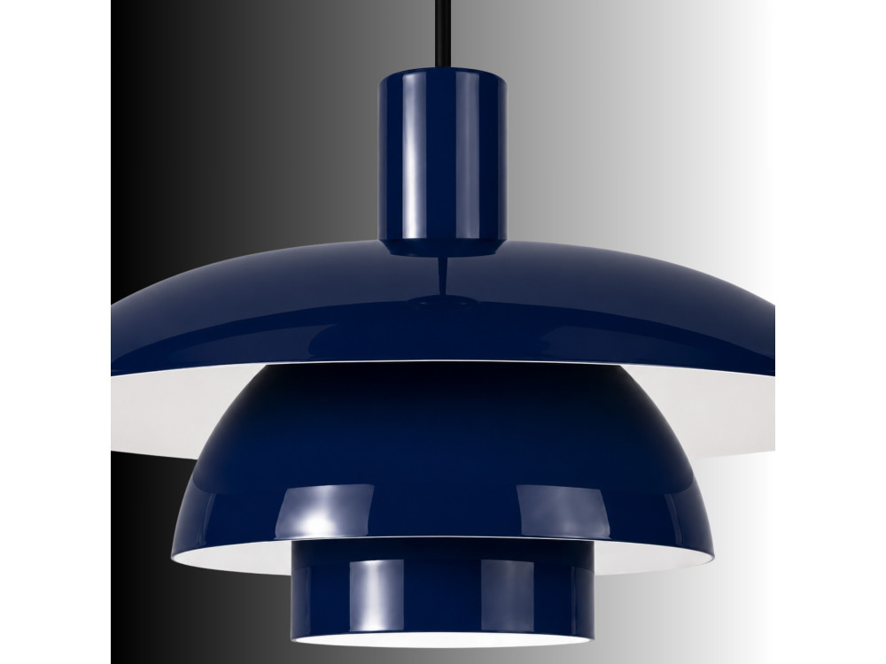 "Layer" Metal Pendant Light - 45 x 45 cm - Navy Blue