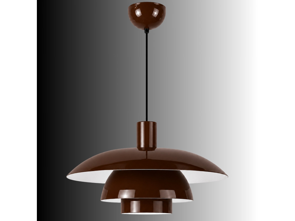 "Layer" Metal Pendant Light - 45 x 45 cm - Brown