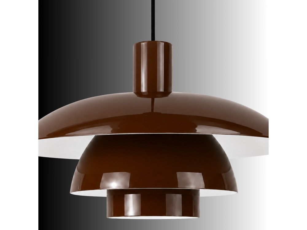 "Layer" Metal Pendant Light - 45 x 45 cm - Brown