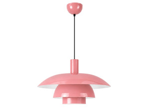 "Layer" Metal Pendant Light - 45 x 45 cm - Pink