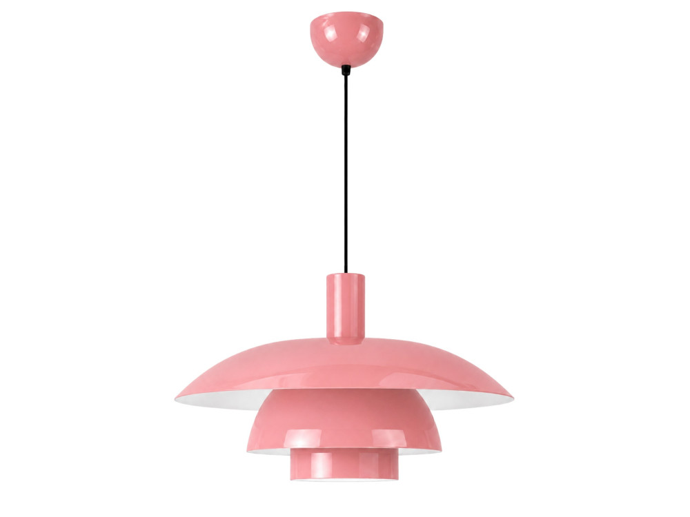 "Layer" Metal Pendant Light - 45 x 45 cm - Pink