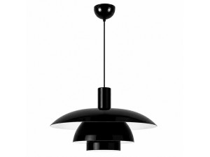 "Layer" Metal Pendant Light - 45 x 45 cm - Black