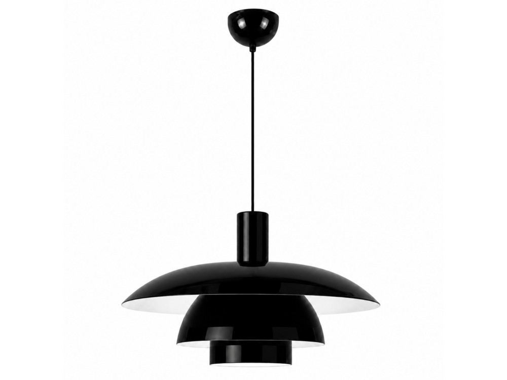 "Layer" Metal Pendant Light - 45 x 45 cm - Black