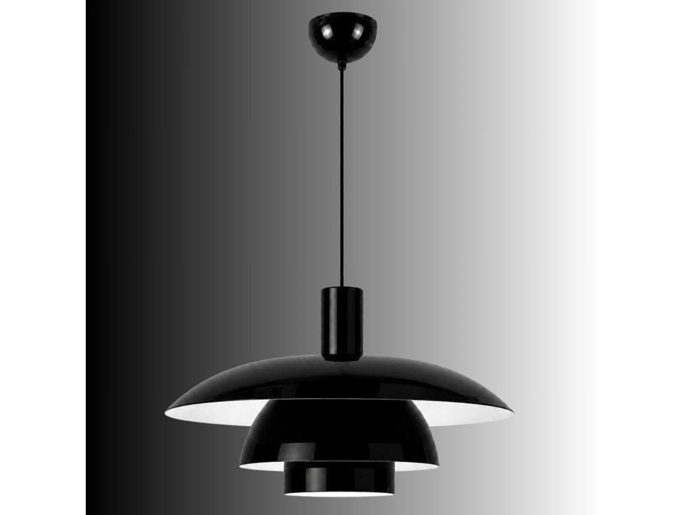 "Layer" Metal Pendant Light - 45 x 45 cm - Black
