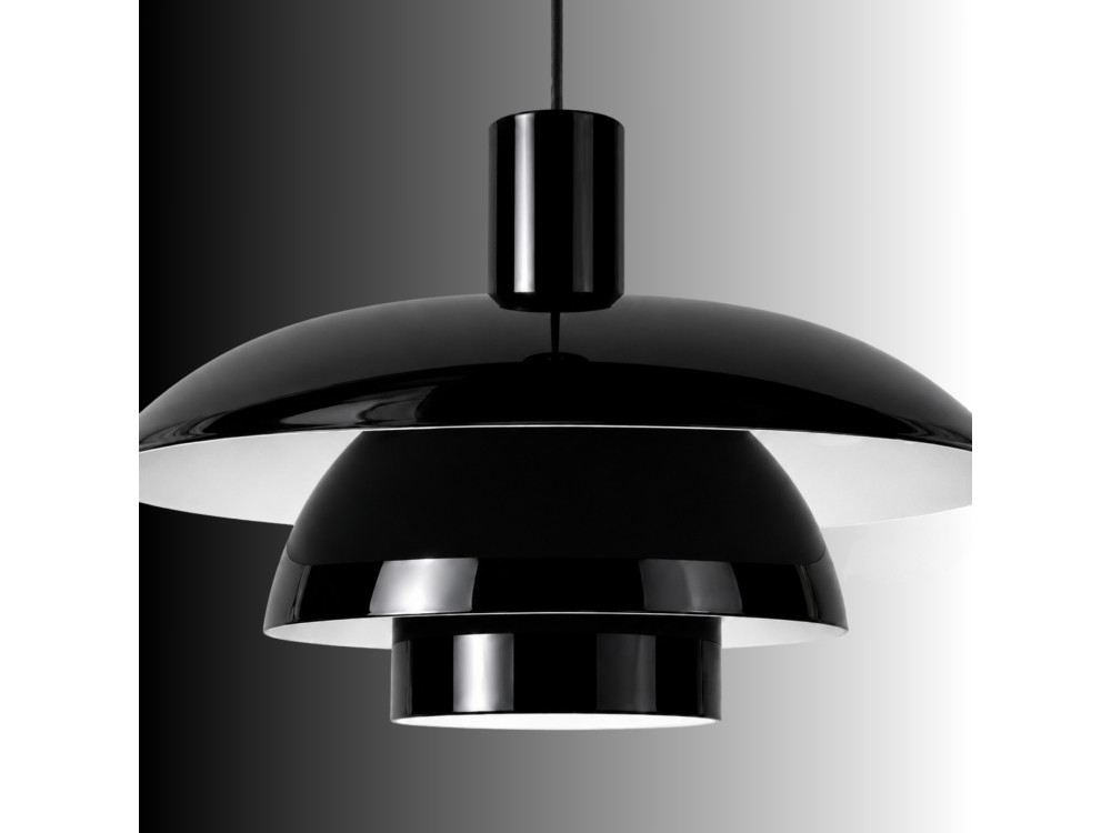 "Layer" Metal Pendant Light - 45 x 45 cm - Black