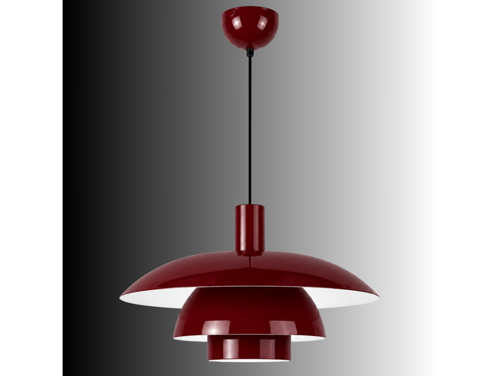 "Layer" Metal Pendant Light - 45 x 45 cm - Bordeaux