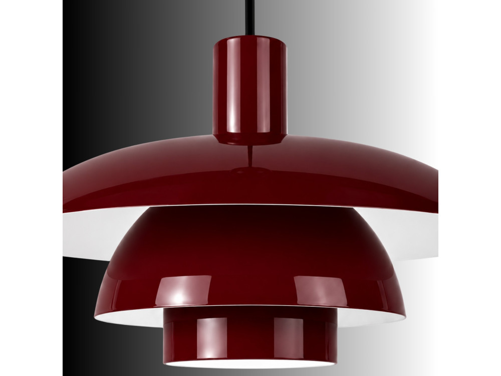 "Layer" Metal Pendant Light - 45 x 45 cm - Bordeaux