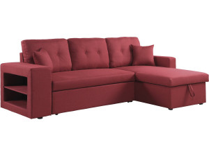 Convertible corner sofa "Axel" - Red