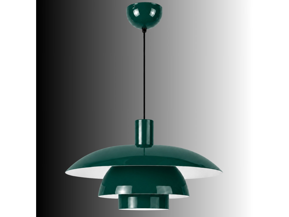 "Layer" Metal Pendant Light - 45 x 45 cm - Dark Green