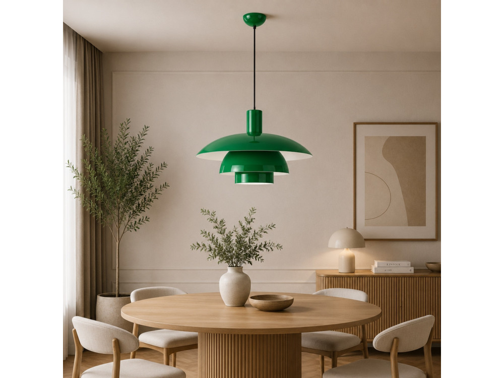 "Layer" Metal Pendant Light - 45 x 45 m - Light Green