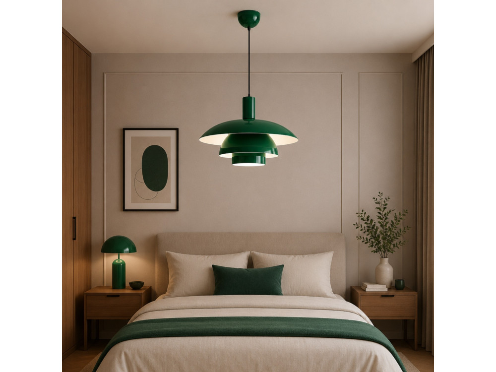 "Layer" Metal Pendant Light - 45 x 45 m - Light Green