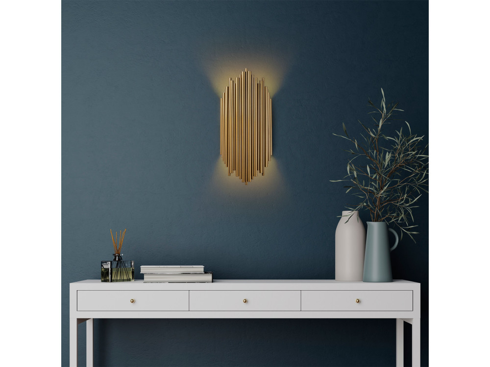 "Kara" Metal Wall Sconce - 18 x 8 cm - Yellow