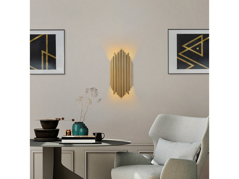 "Kara" Metal Wall Sconce - 18 x 8 cm - Yellow