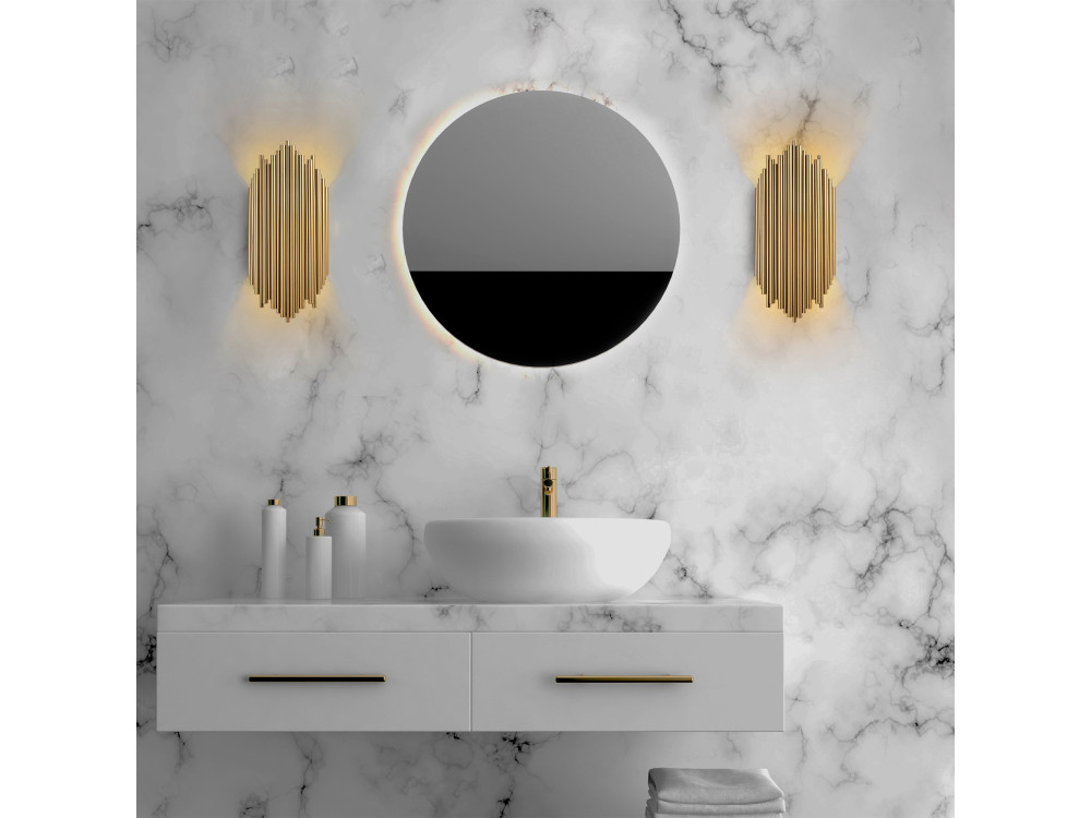 "Kara" Metal Wall Sconce - 18 x 8 cm - Yellow