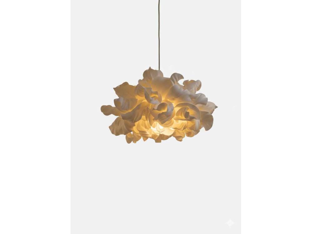 "MOD0018" Plastic Pendant Light - 48 x 48 cm - Cream