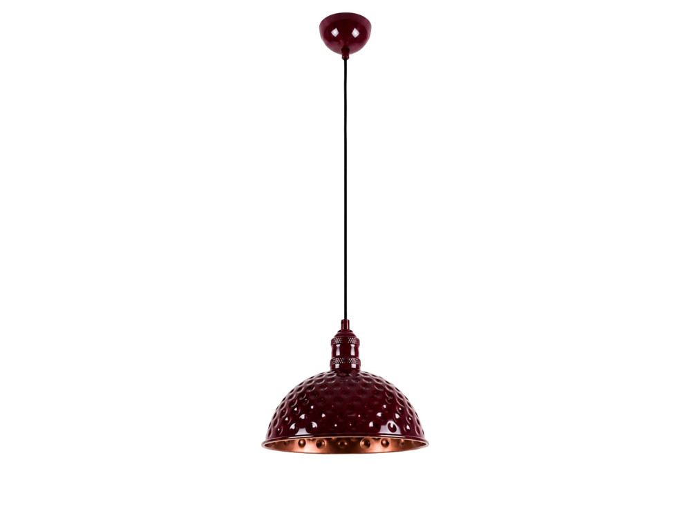 "Echo" Metal Pendant Light - 26 x 26 cm - Bordeaux