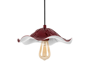 "Liana" Metal Pendant Light - 29 x 29 cm - Bordeaux