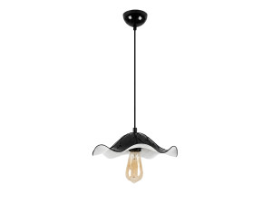"Liana" Metal Pendant Light - 29 x 29 cm - Black