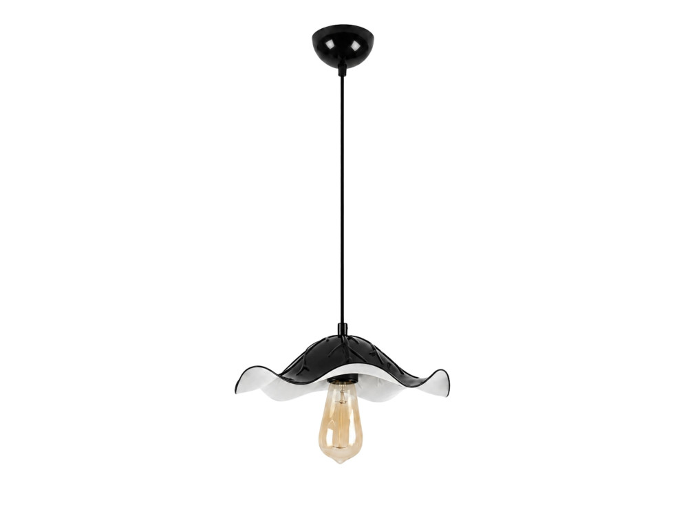"Liana" Metal Pendant Light - 29 x 29 cm - Black
