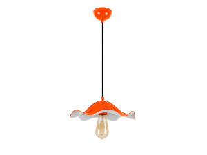 "Liana" Metal Pendant Light - 29 x 29 cm - Orange