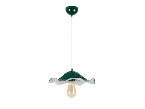 "Liana" Metal Pendant Light - 29 x 29 cm - Dark Green