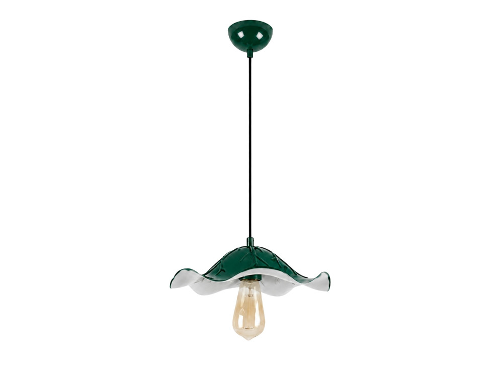 "Liana" Metal Pendant Light - 29 x 29 cm - Dark Green