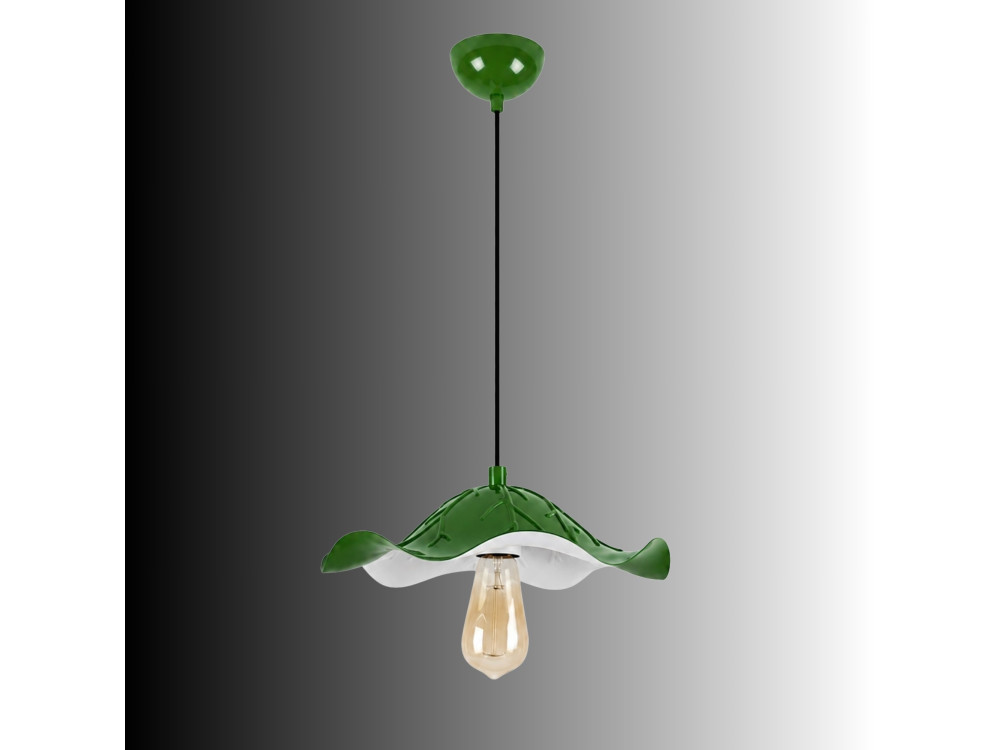 "Liana" Metal Pendant Light - 29 x 29 cm - Light Green