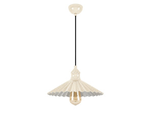 "Plise" Metal Pendant Light - 32 x 32 cm - Beige