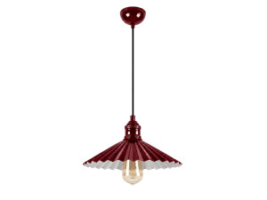 "Plise" Metal Pendant Light - 32 x 32 cm - Bordeaux
