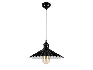 "Plise" Metal Pendant Light - 32 x 32 cm - Black