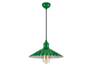 "Plise" Metal Pendant Light - 32 x 32 cm - Light Green