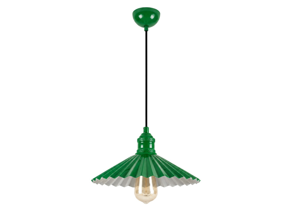 "Plise" Metal Pendant Light - 32 x 32 cm - Light Green