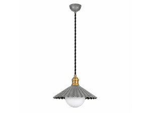 "Plise" Metal Pendant Light - 32 x 32 cm - Gray