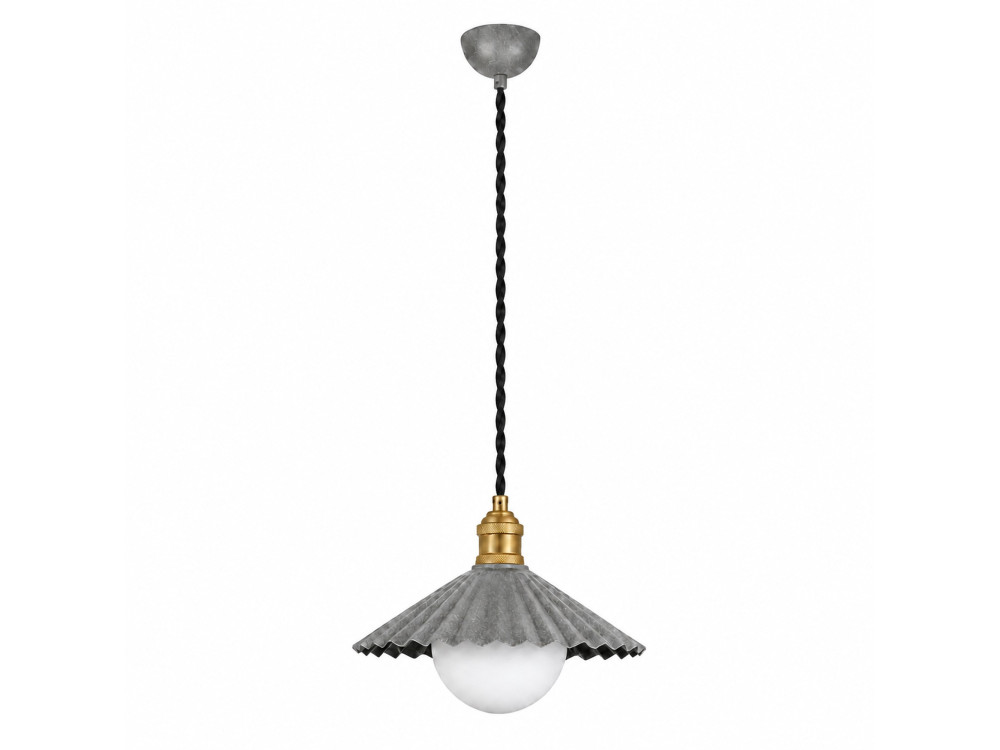 "Plise" Metal Pendant Light - 32 x 32 cm - Gray