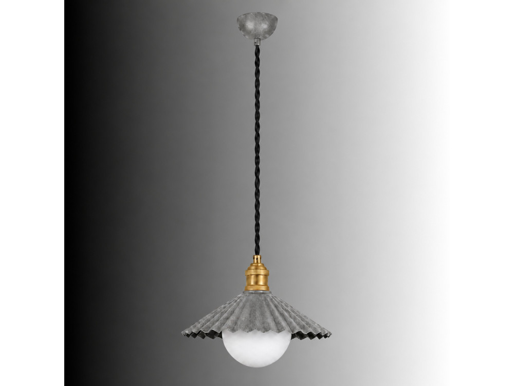 "Plise" Metal Pendant Light - 32 x 32 cm - Gray
