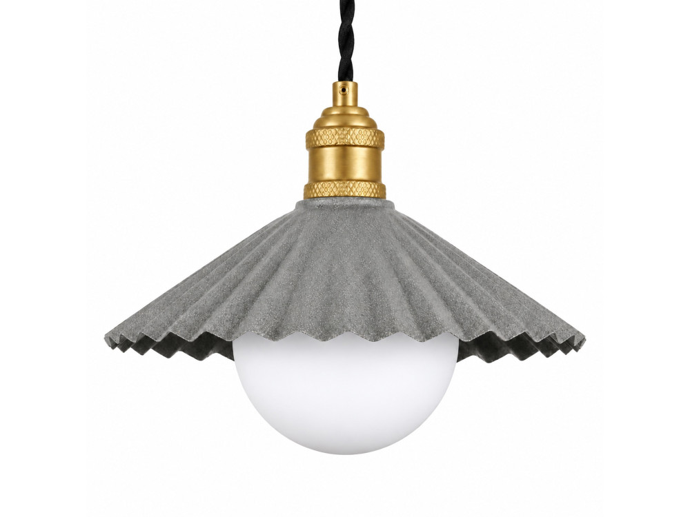 "Plise" Metal Pendant Light - 32 x 32 cm - Gray