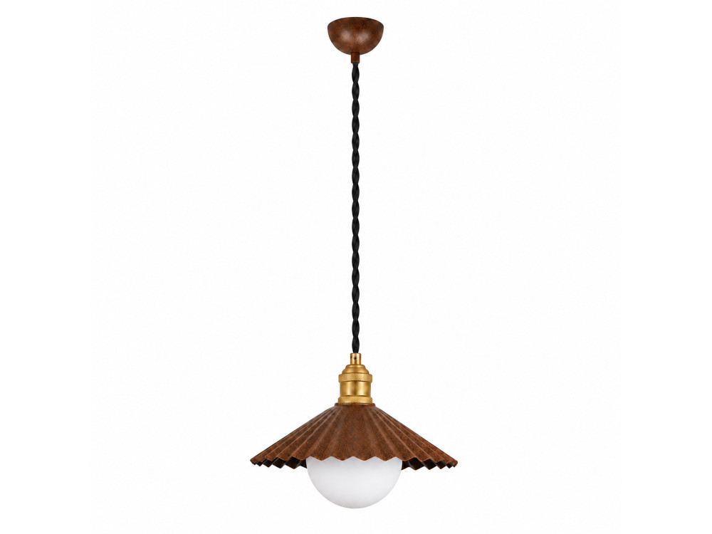 "Plise" Metal Pendant Light - 32 x 32 cm - Dark Brown