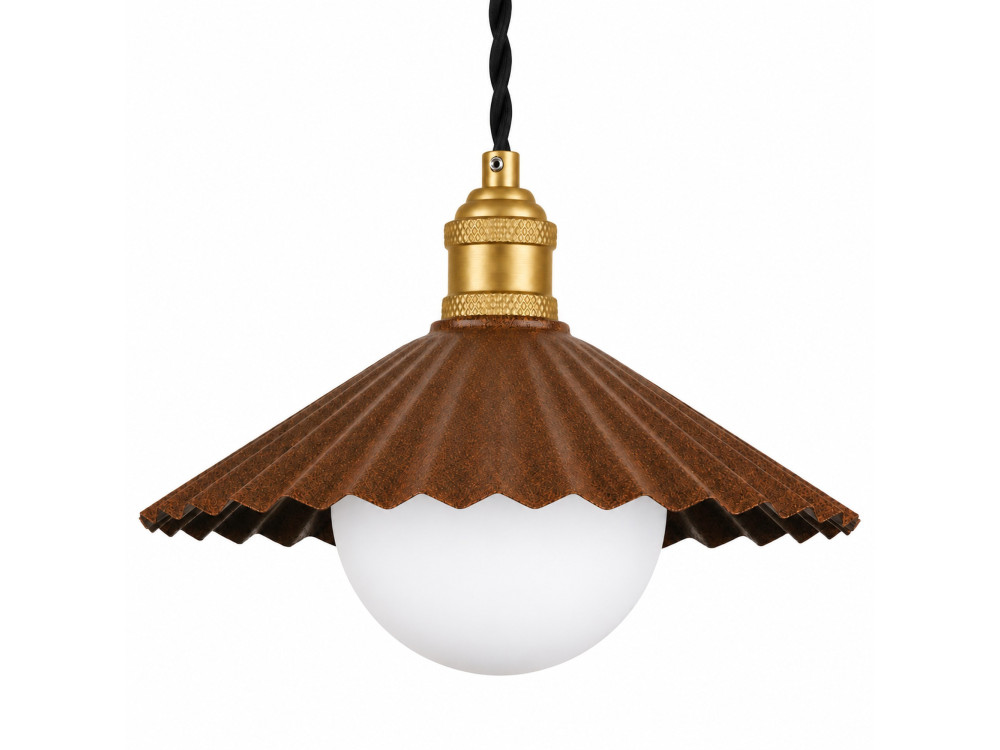 "Plise" Metal Pendant Light - 32 x 32 cm - Dark Brown